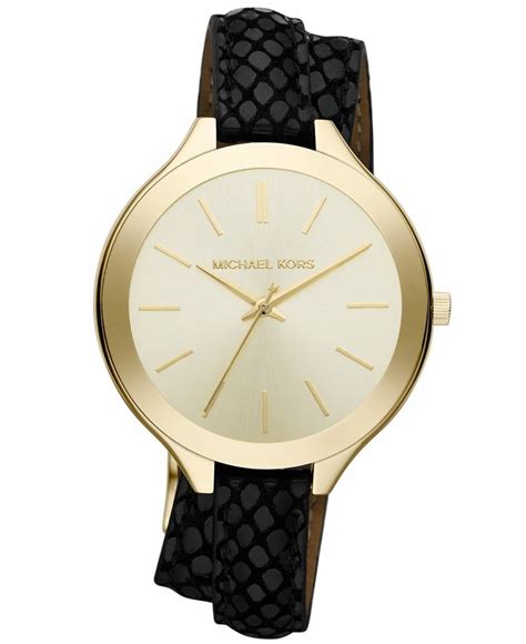 michael kors watch black leather strap|replacement michael kors watch strap.